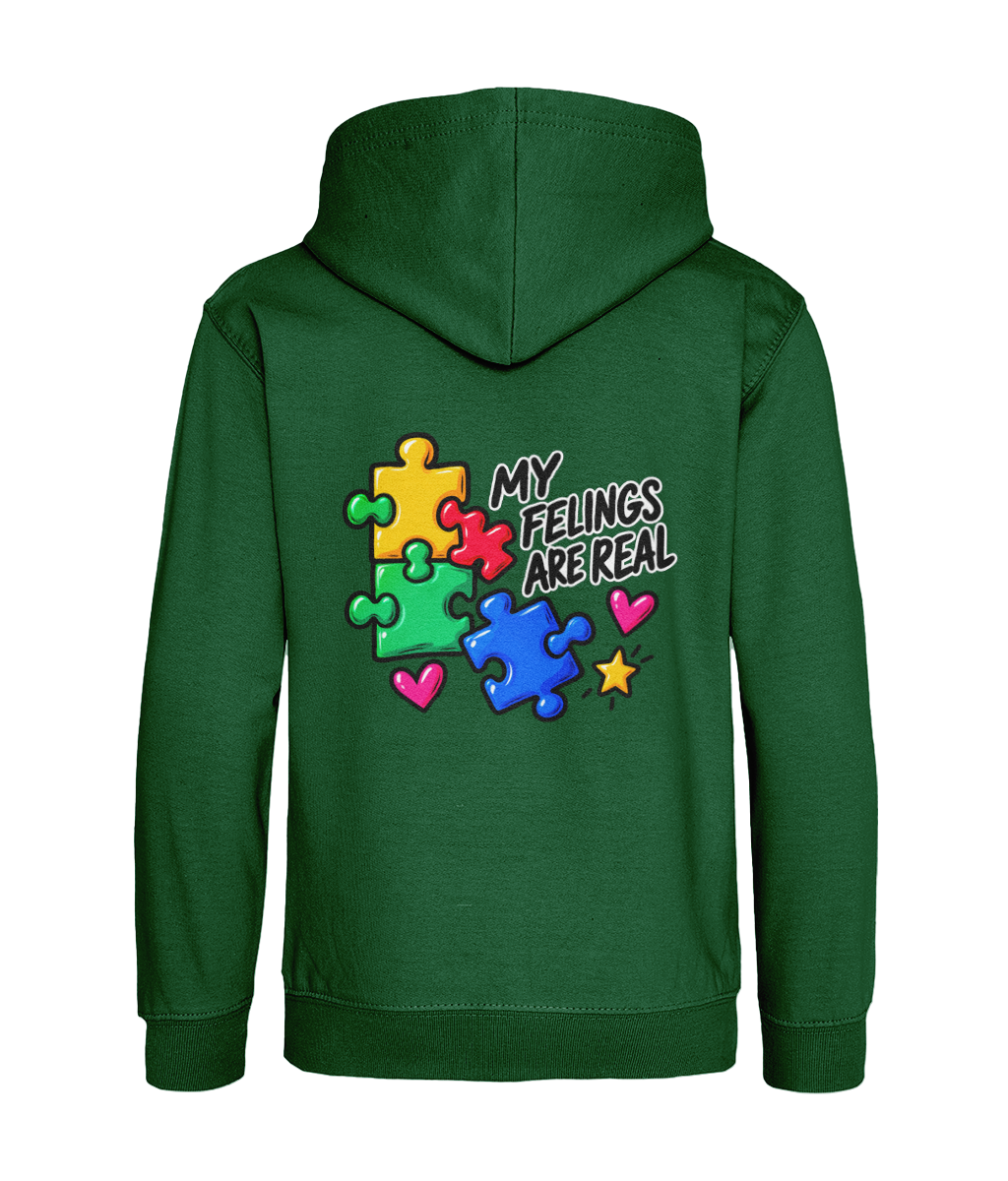 My Feelings Are Real – Bottle Green – back
