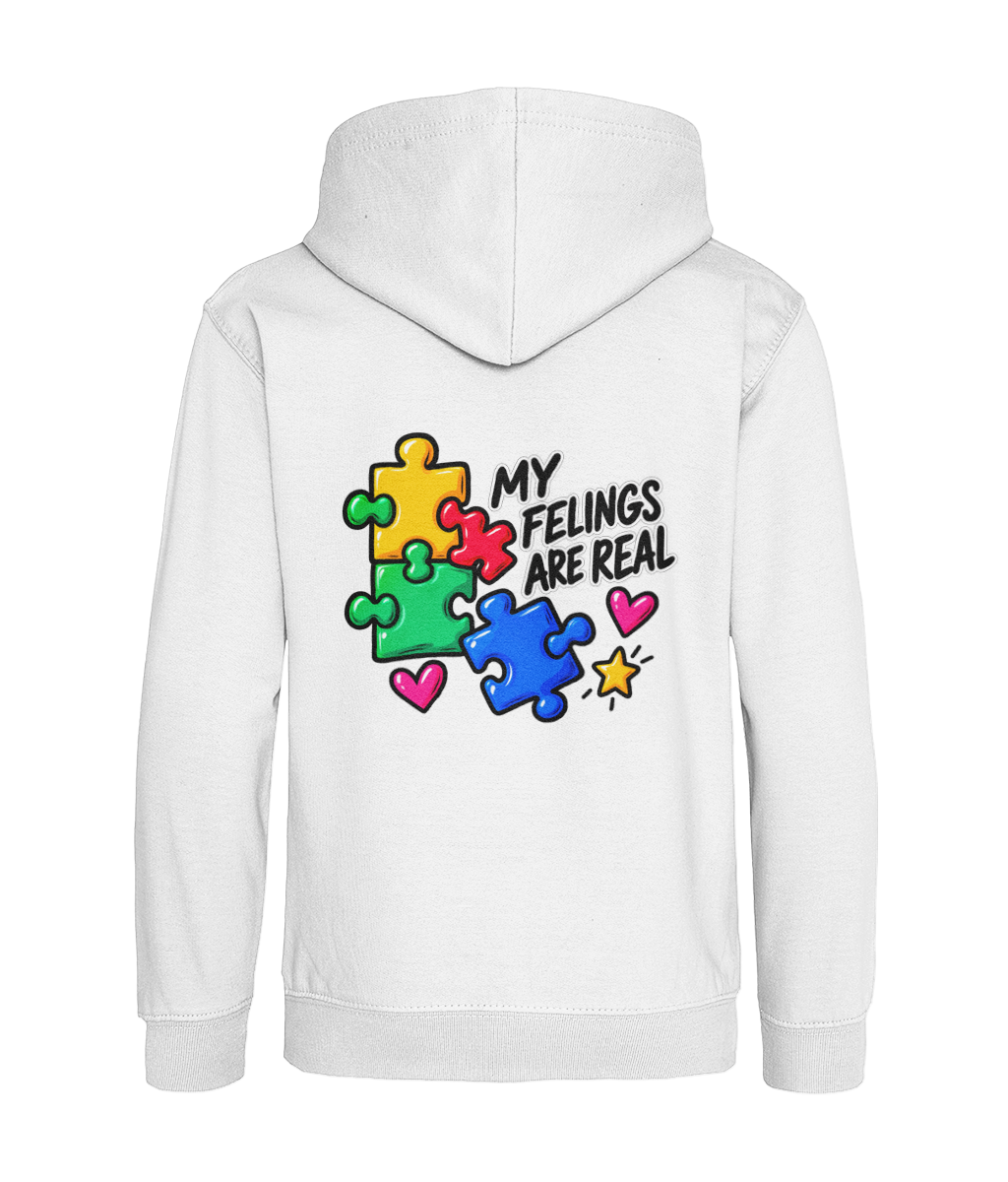 My Feelings Are Real – Arctic White – back
