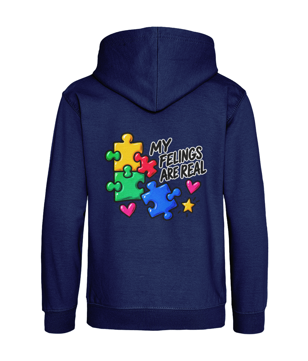 My Feelings Are Real – Oxford Navy – back