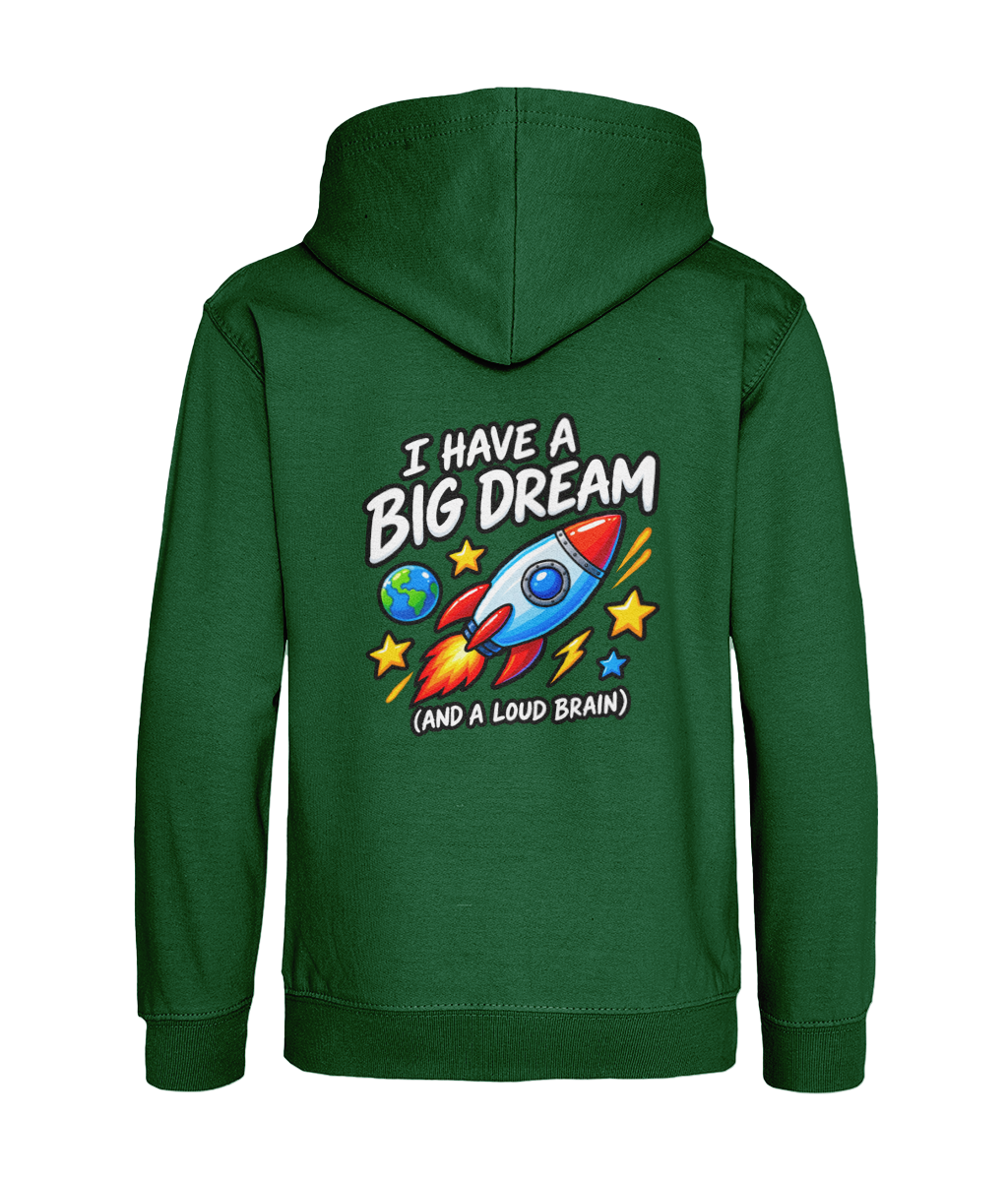 I Have a Big Dream (and a Loud Brain) – Bottle Green – back