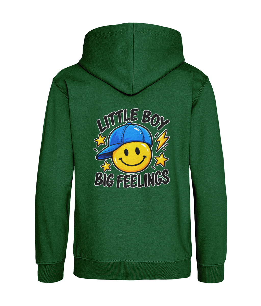 Little Boy, Big Feelings – Bottle Green – back