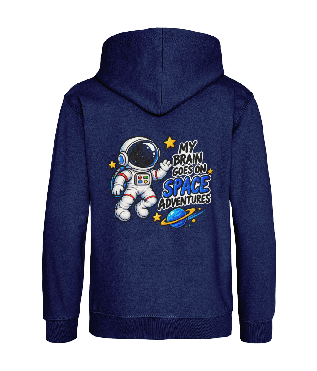 My Brain Goes on Space Adventures – Oxford Navy – back