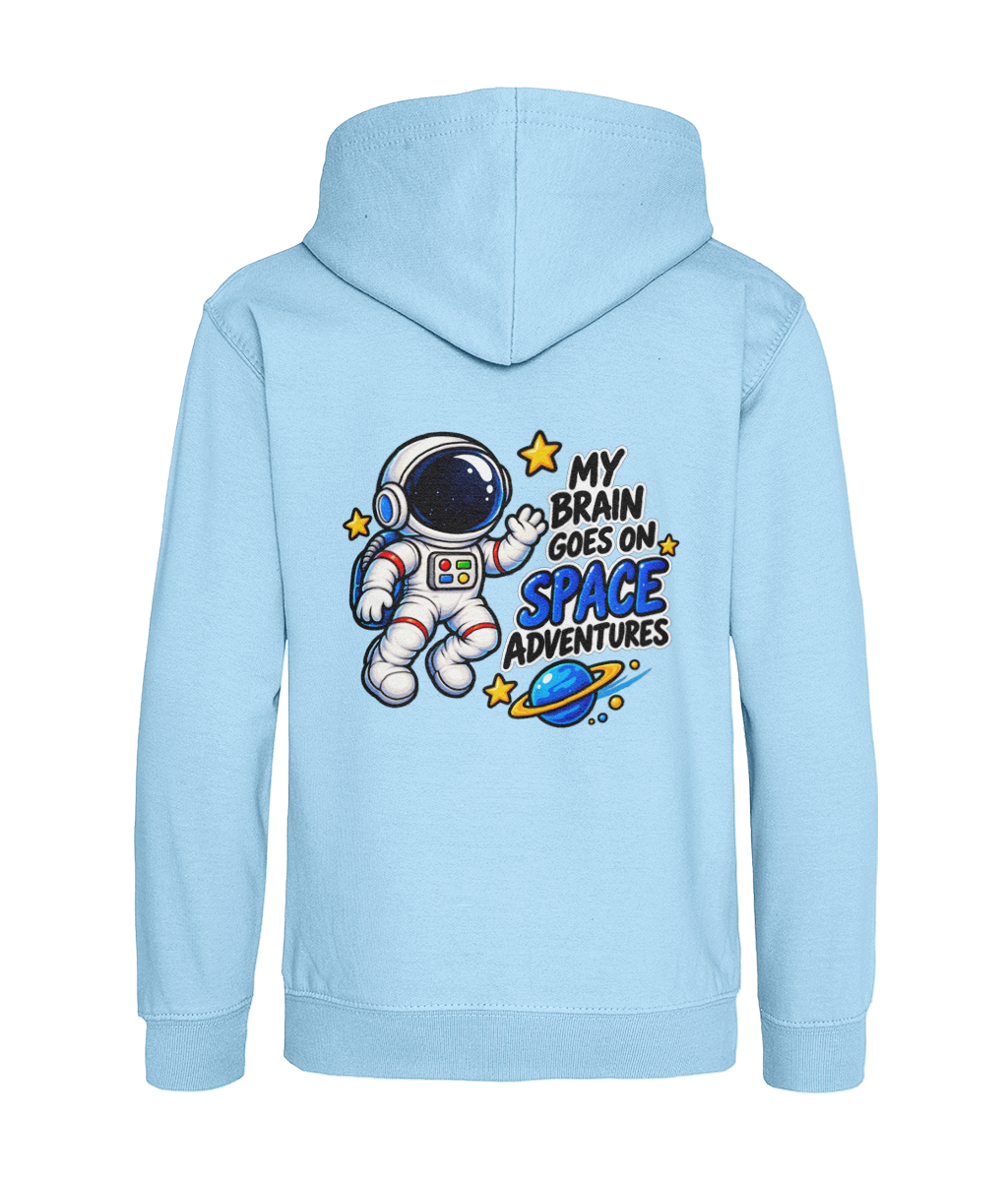 My Brain Goes on Space Adventures – Sky Blue – back