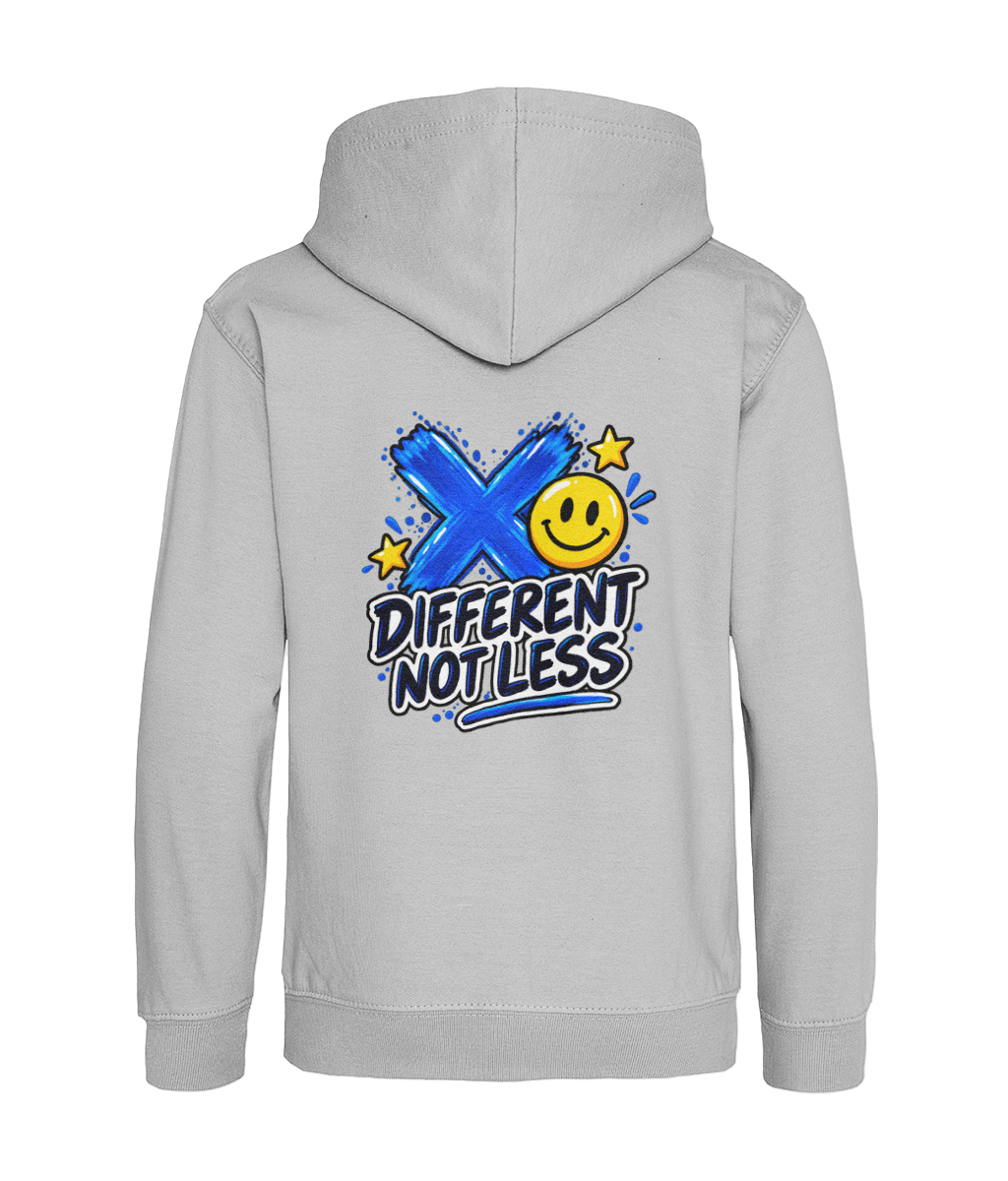 Different Not Less – Heather Grey – back