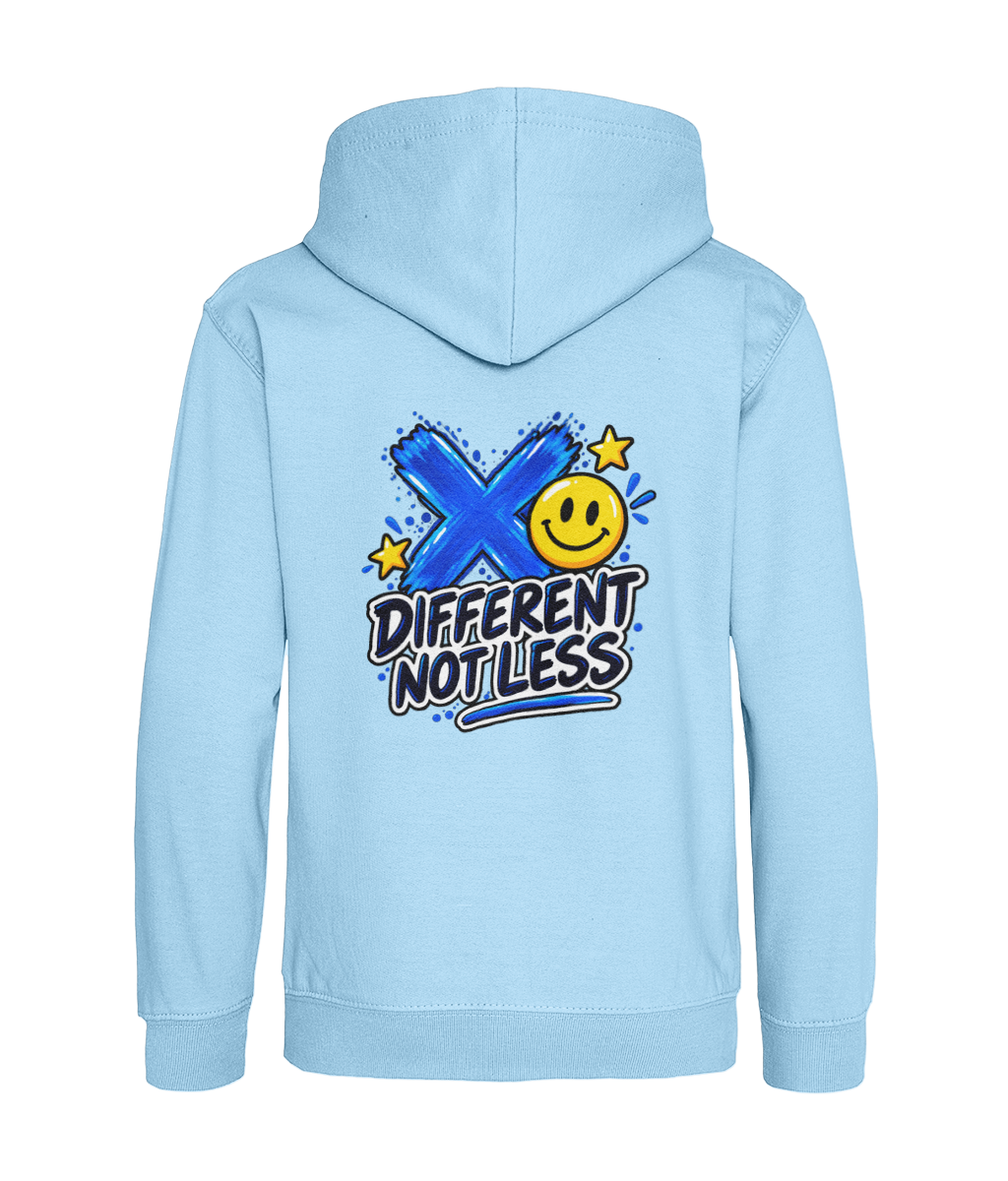 Different Not Less – Sky Blue – back