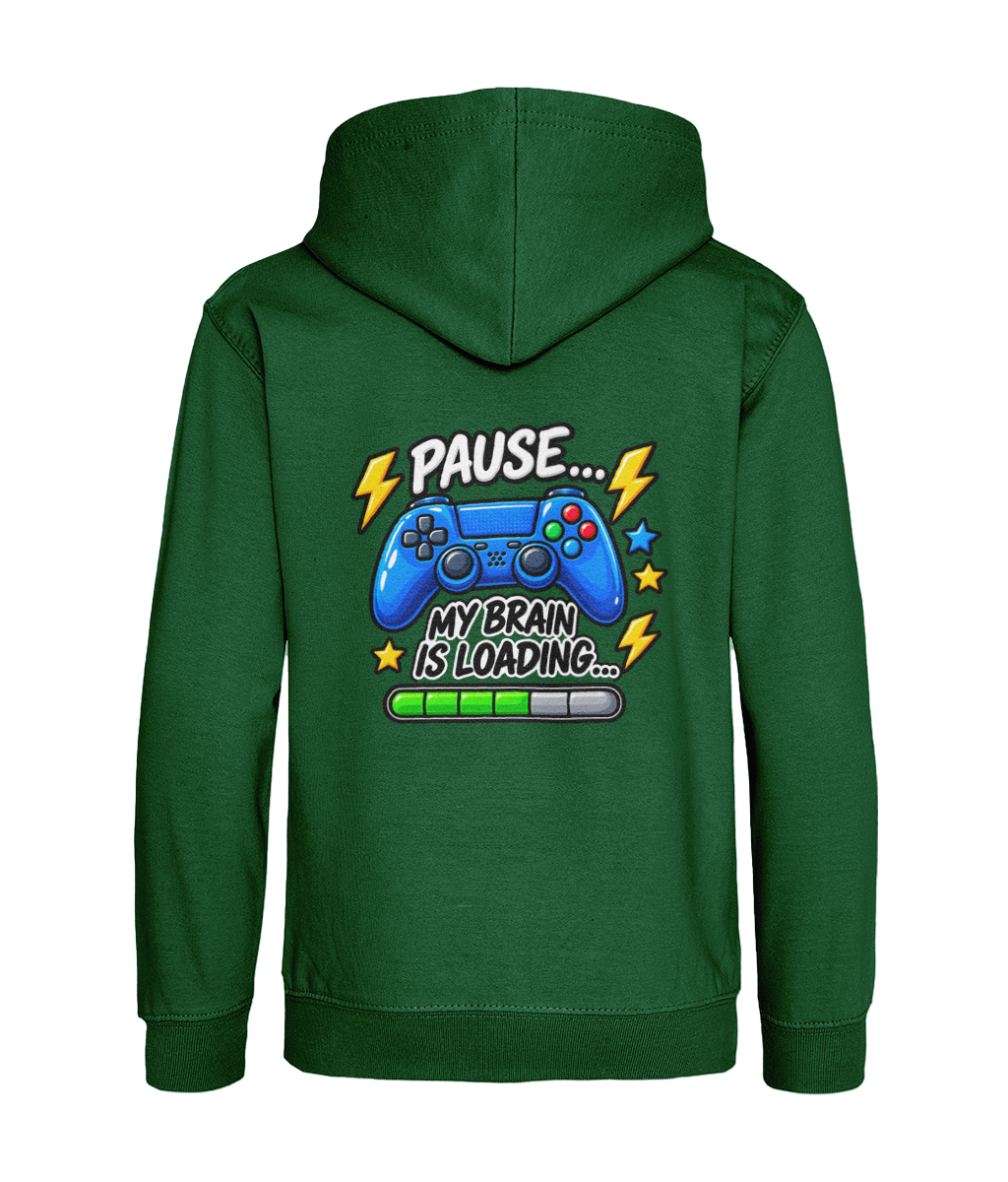 Pause… My Brain Is Loading… – Bottle Green – back
