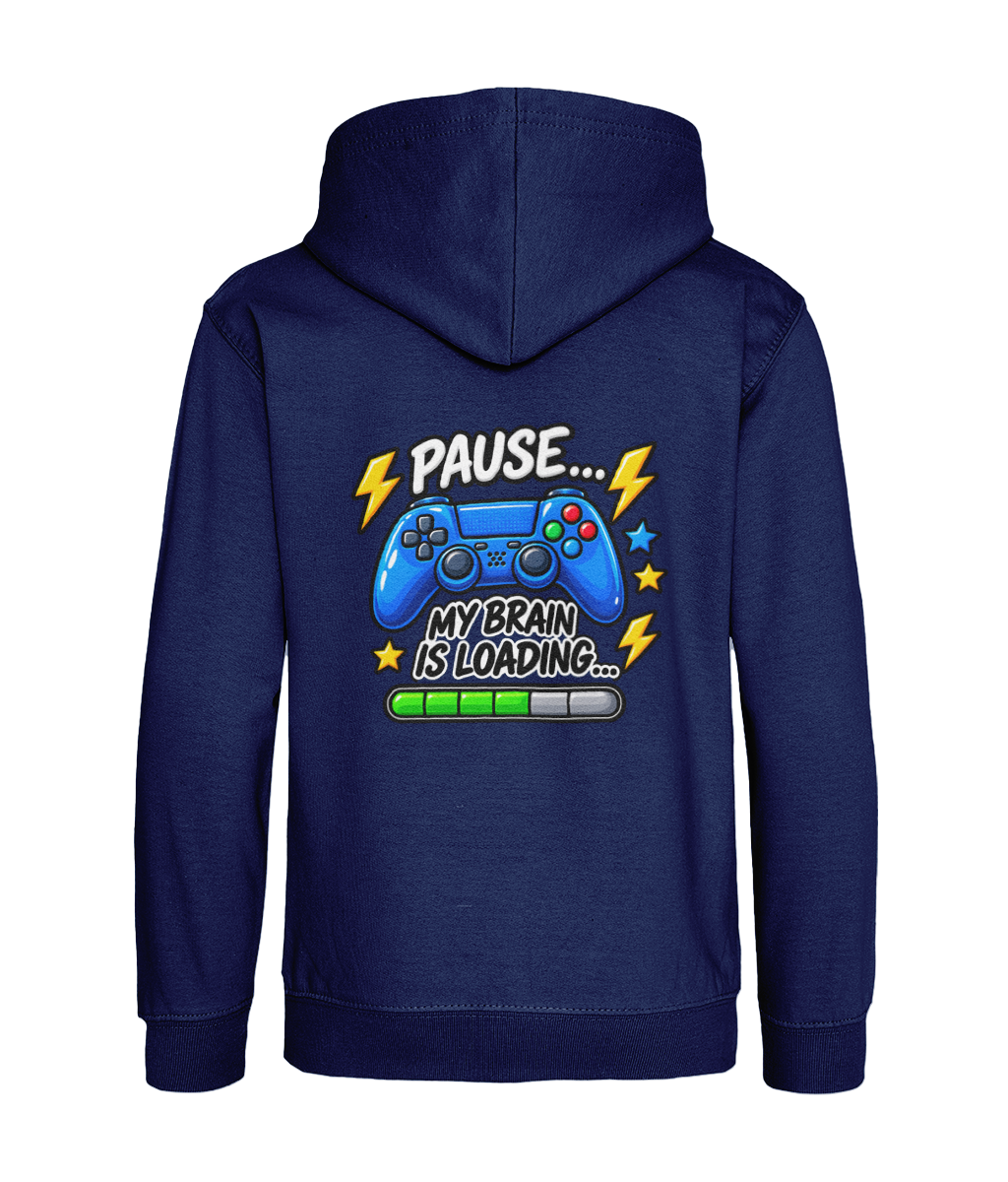 Pause… My Brain Is Loading… – Oxford Navy – back