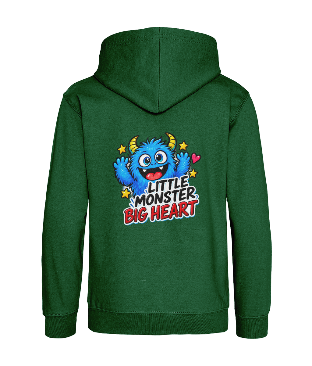 Little Monster Big Heart – Bottle Green – back