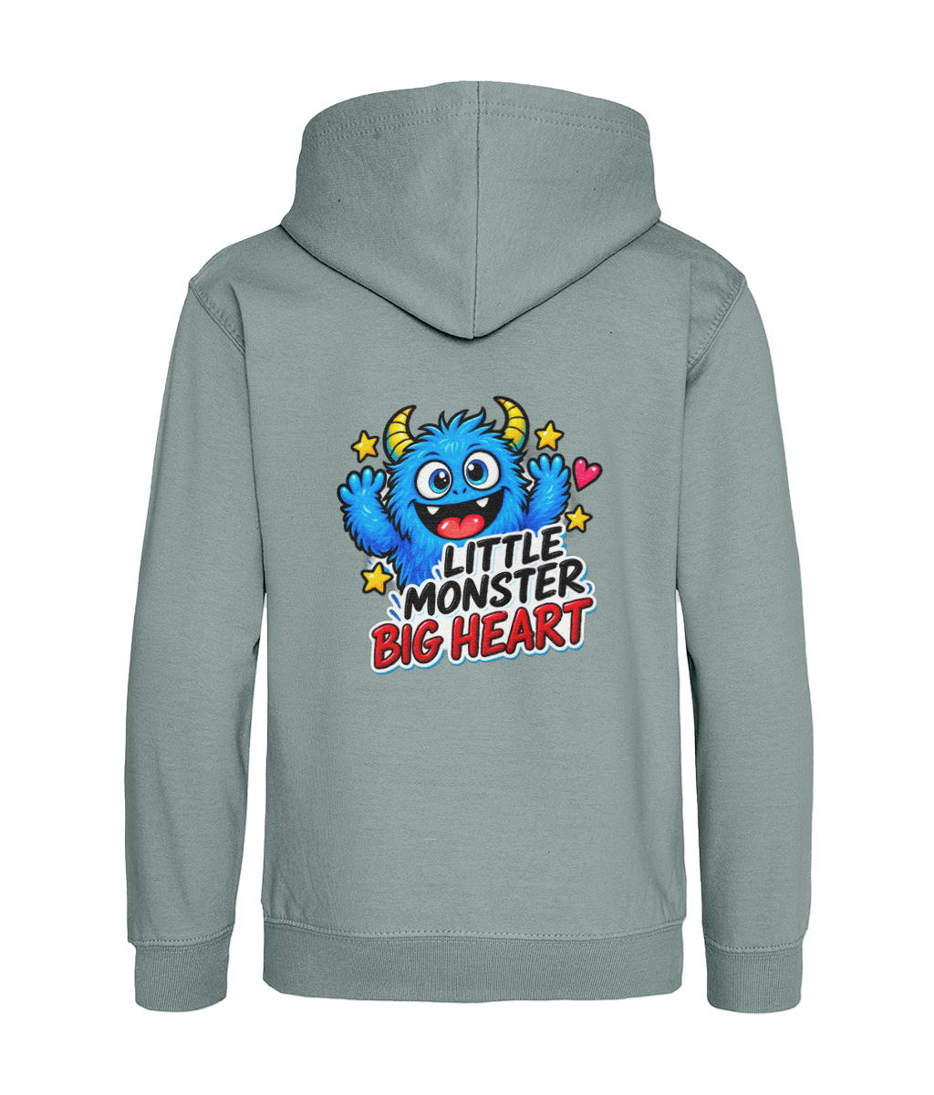 Little Monster Big Heart – Dusty Green – back