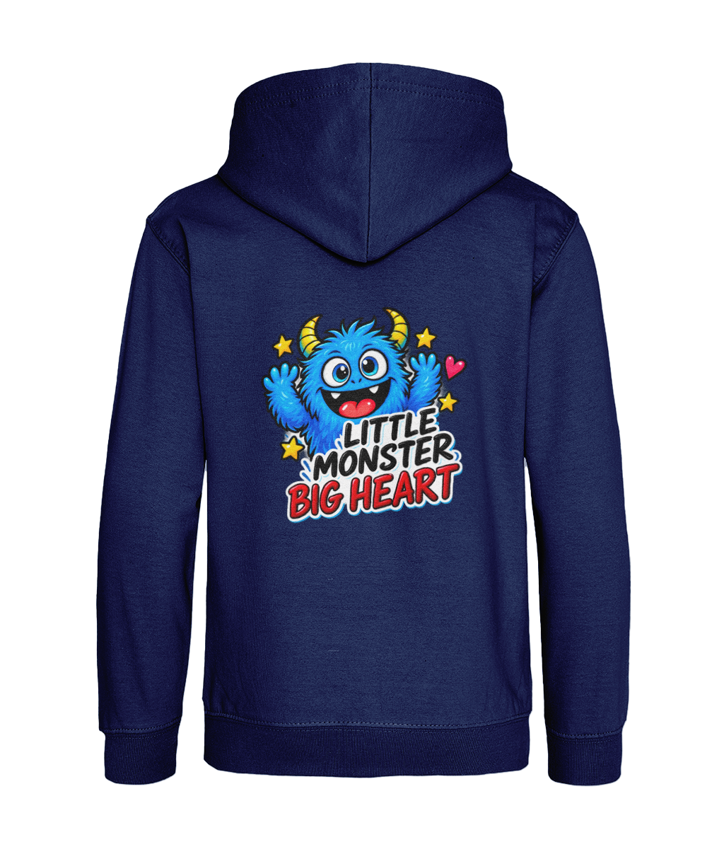 Little Monster Big Heart – Oxford Navy – back