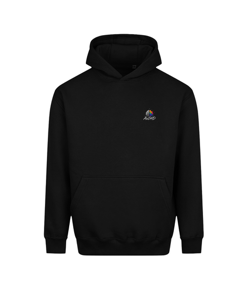 Brain Full of Windows | Teen Boys Vision Heavyweight Hoodie, Deep Black, DTF front