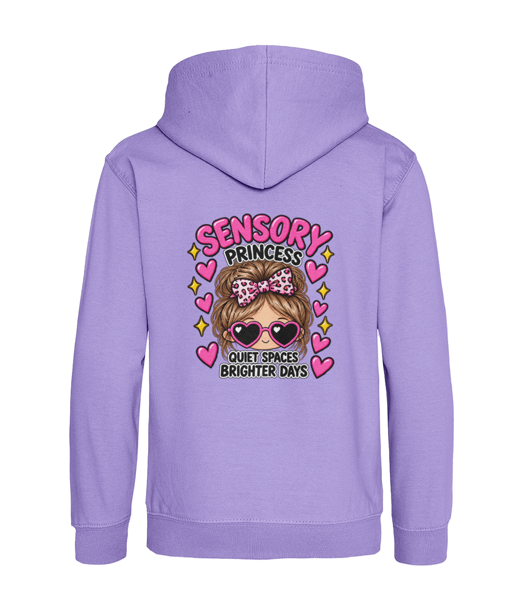Sensory Princess – Quiet Spaces, Brighter Days – Girls Hoodie
