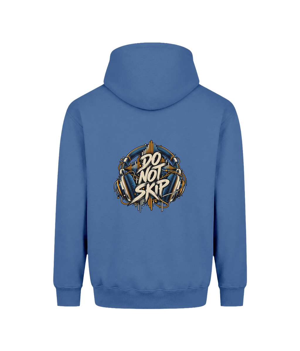 Do Not Skip | Teen Boys Vision Heavyweight Hoodie, Atlantic Blue, DTF back