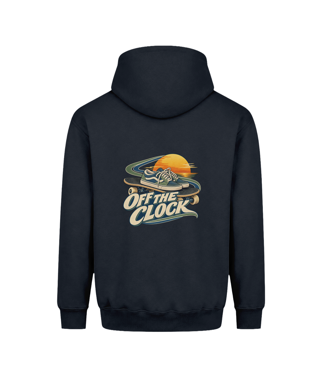 Off the Clock | Teen Boys Vision Heavyweight Hoodie, New French Navy, DTF back