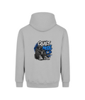Quiet Mode On | Teen Boys Vision Heavyweight Hoodie, Heather Grey, DTF back