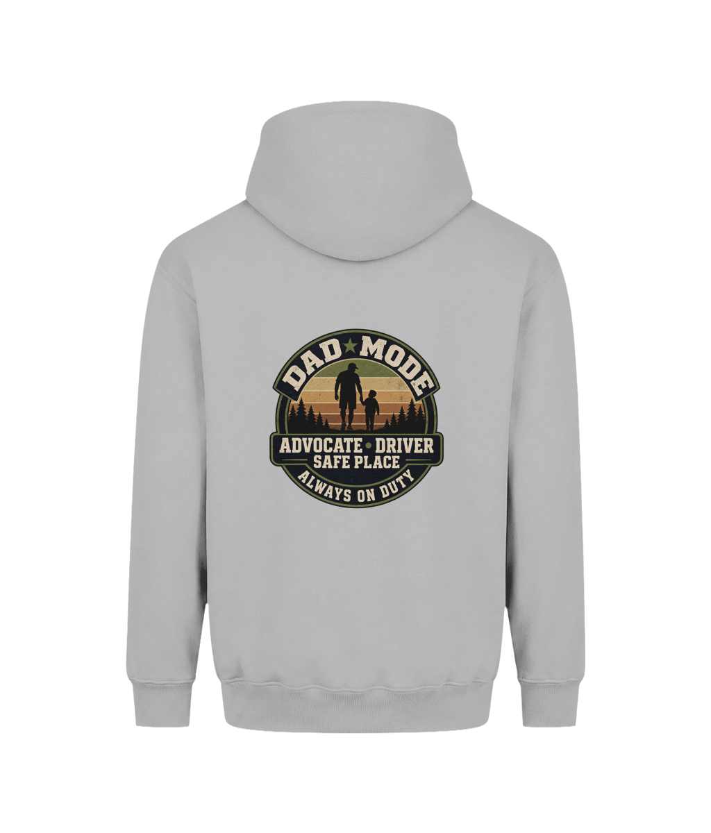 Dad Mode – SEN Dad Hoodie (Design 1), Heather Grey, back design