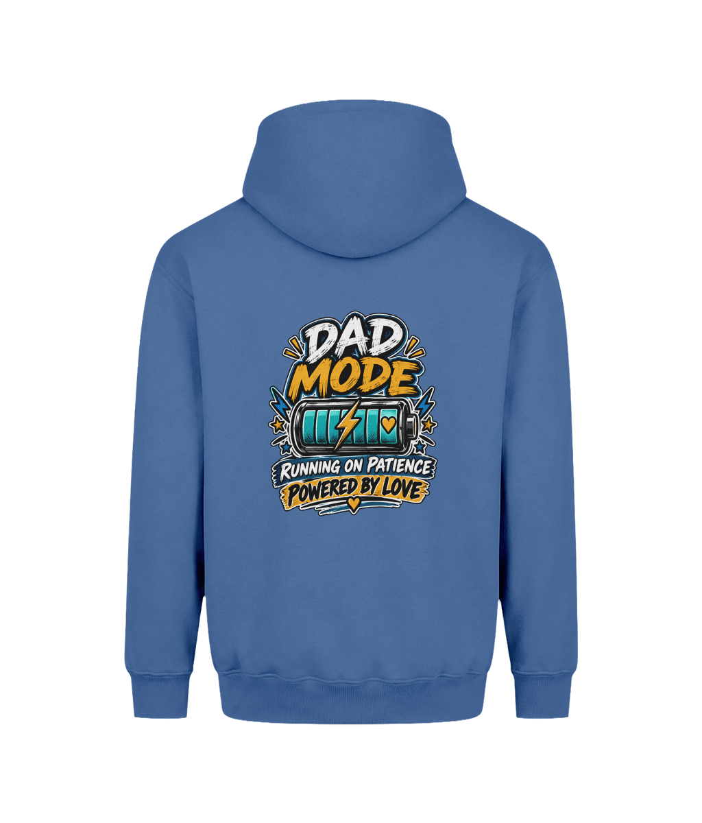 Dad Mode – SEN Dad Hoodie (Design 2), Atlantic Blue, back design