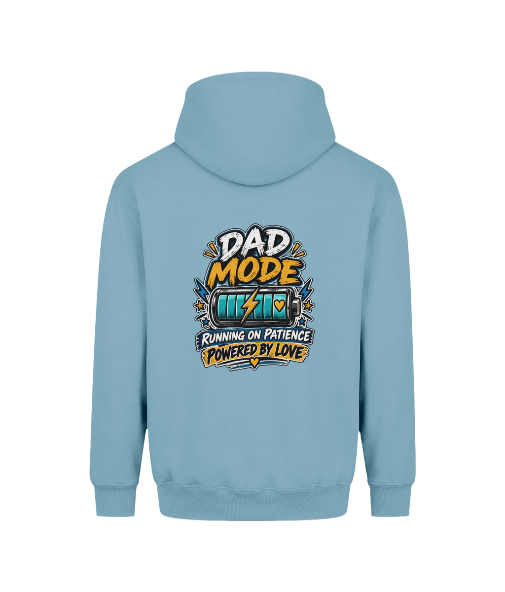 Dad Mode – SEN Dad Hoodie (Design 2), Ice Blue, back design