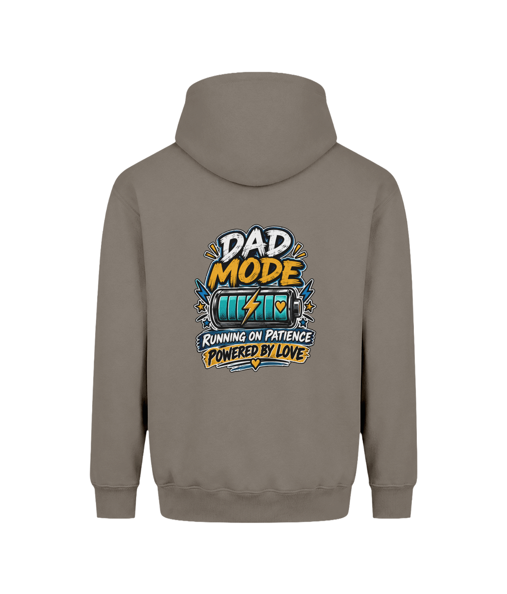 Dad Mode – SEN Dad Hoodie (Design 2), Natural Clay, back design