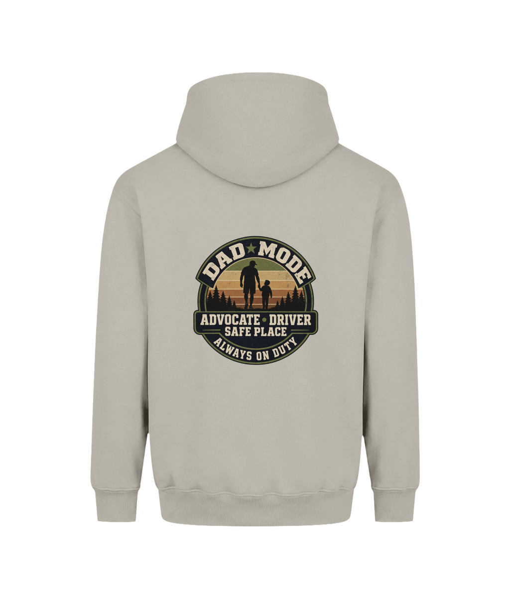 Dad Mode – SEN Dad Hoodie (Design 1), Natural Stone, DTF back